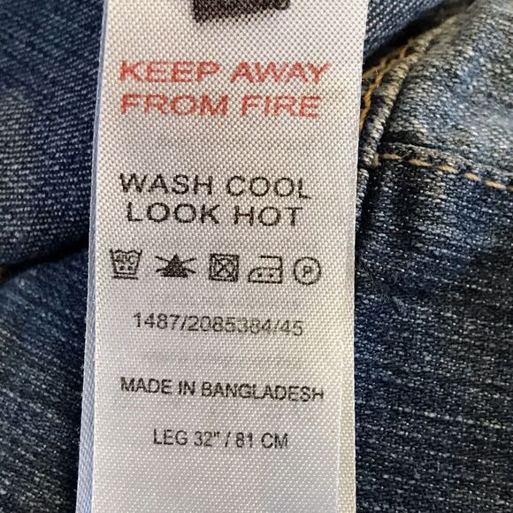 Levi's Silver Tab Mens Sz 38/34 Denim Carpenter Jeans Medium Wash‎ Blue Logo - Picture 15 of 15